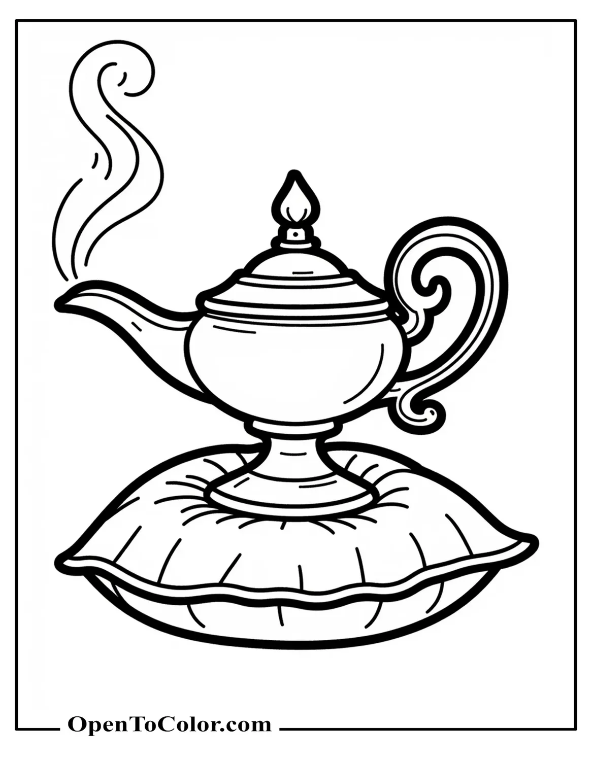 Free Realistic Aladdin Portrait Coloring Sheet In Turban And Vest, Side View
