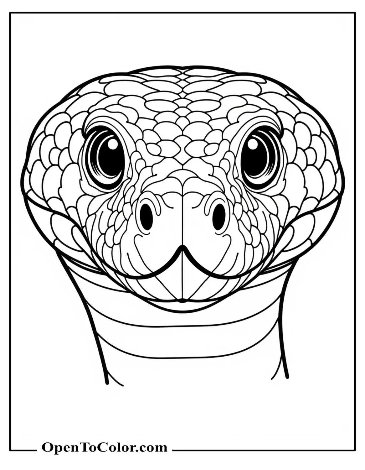 Free Coloring Sheet: Extreme Close-Up of Snake Eyes with Reflected Light Dots
